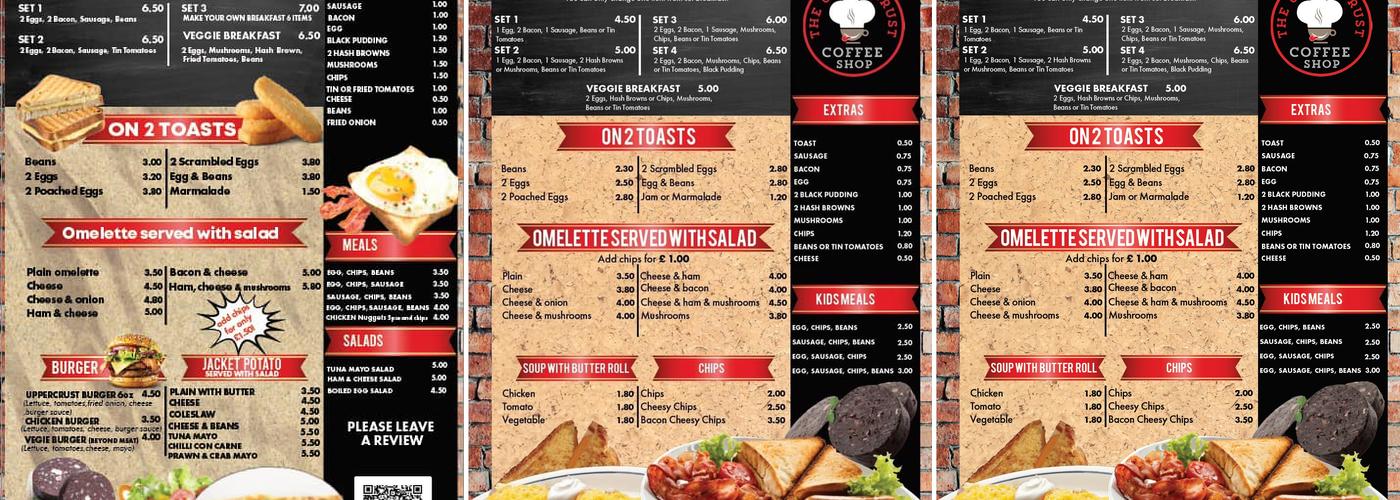 The Upper Crust Cafe Menu