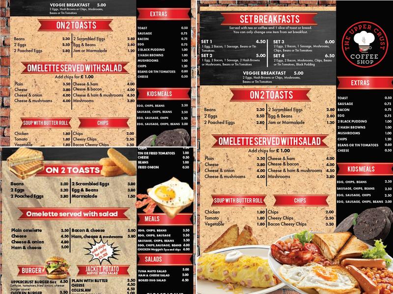 The Upper Crust Cafe Menu