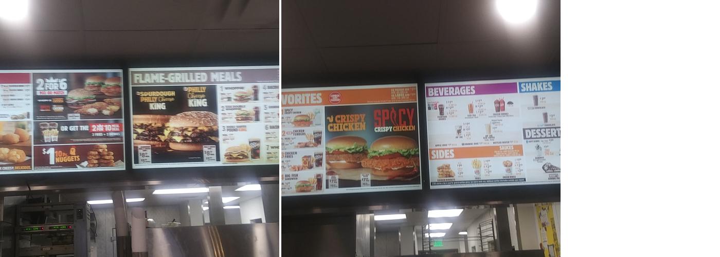 Burger King Menu