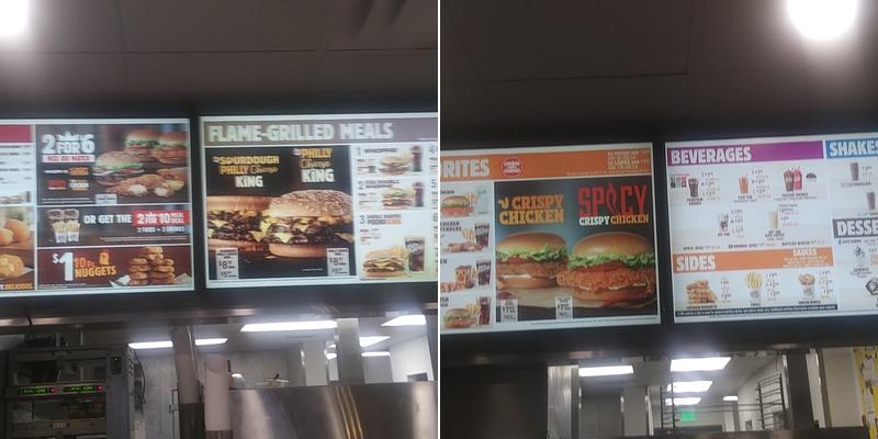Burger King Menu