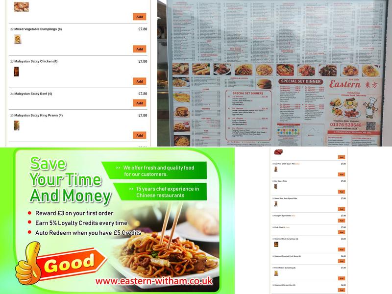 Eastern Witham Menu