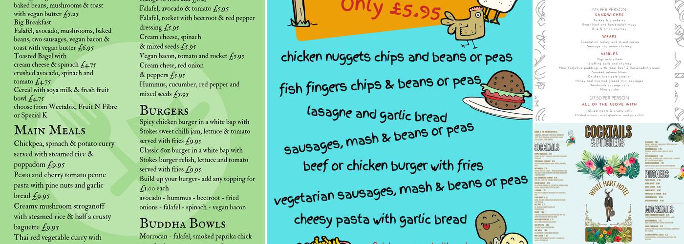 The White Hart Menu