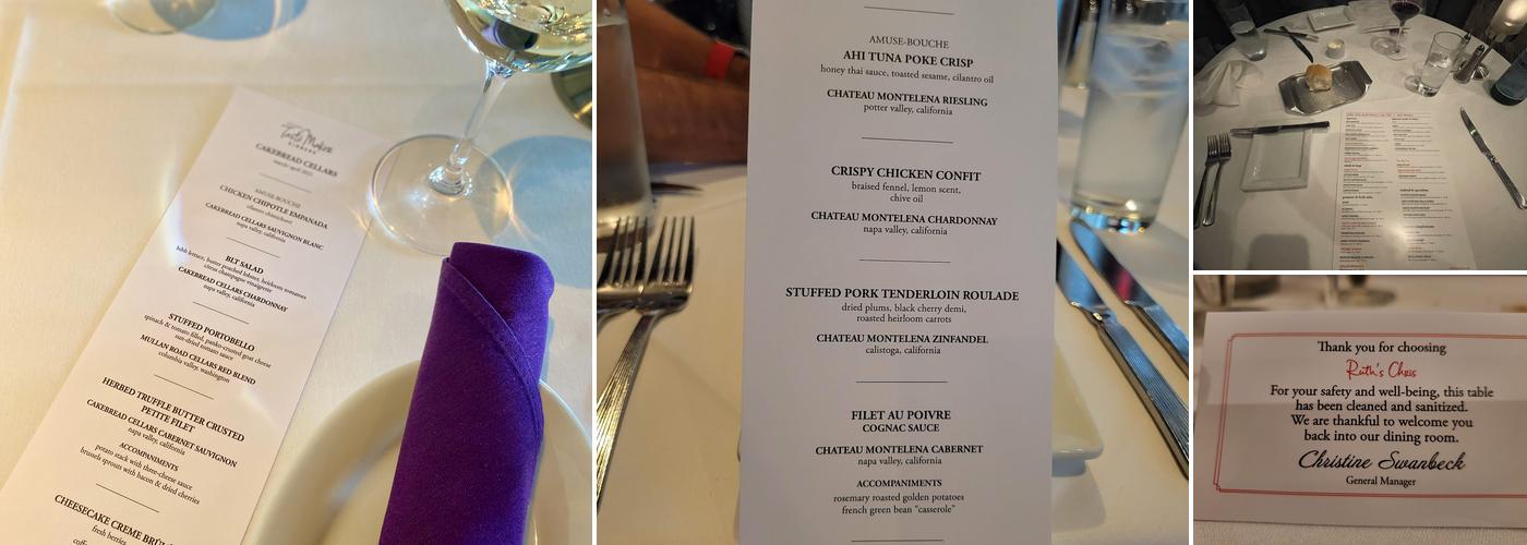 Ruth's Chris Steak House Menu