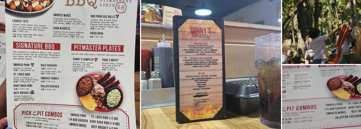 Sonny's BBQ Menu