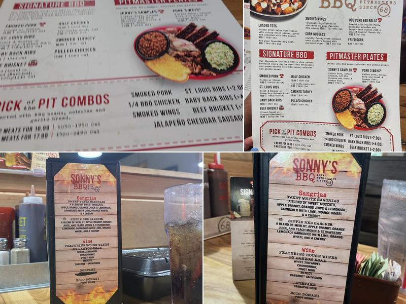 Sonny's BBQ Menu