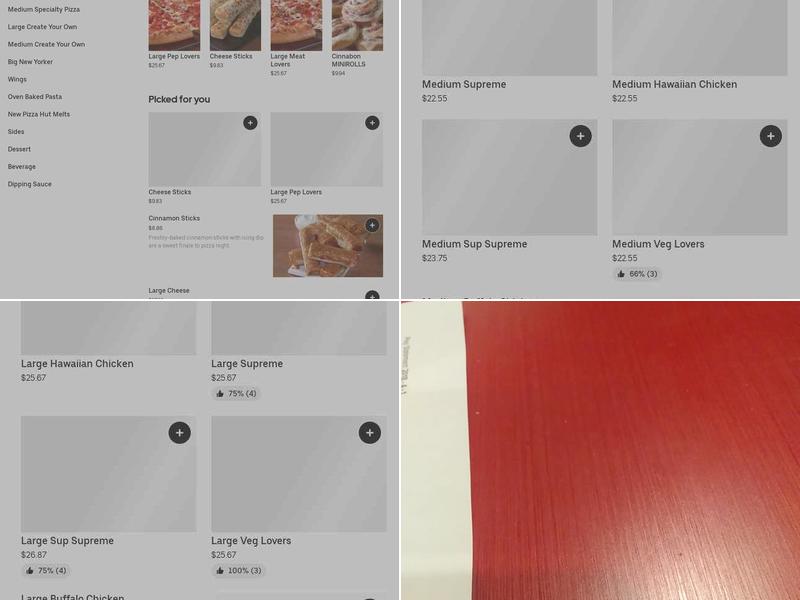 Pizza Hut Menu