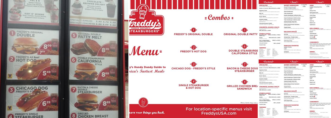 Freddy's Frozen Custard & Steakburgers Menu