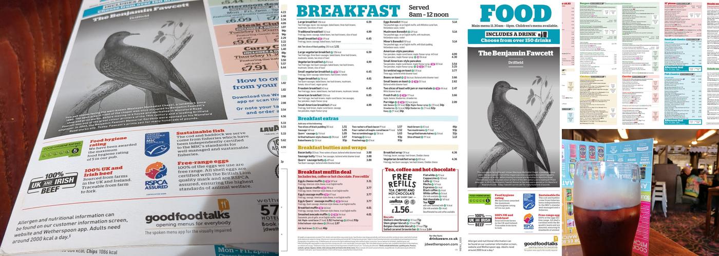 The Benjamin Fawcett Menu