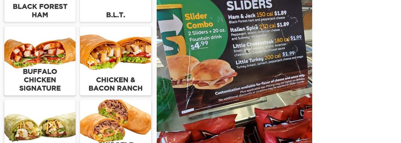 Subway Menu