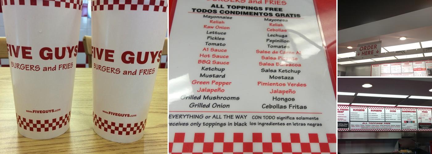 Five Guys Menu