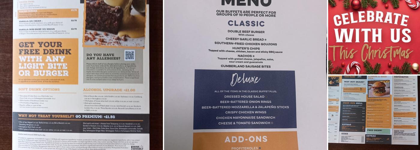 Marquis Of Granby Menu