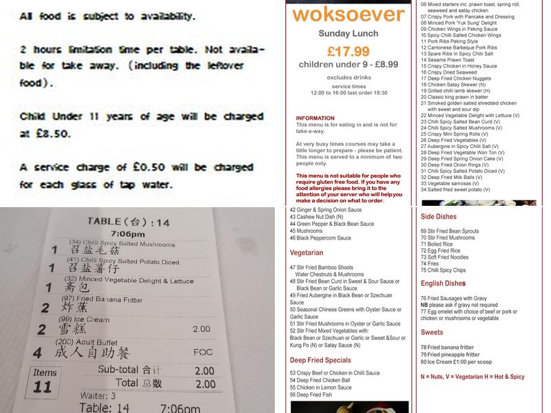 Woksoever Menu
