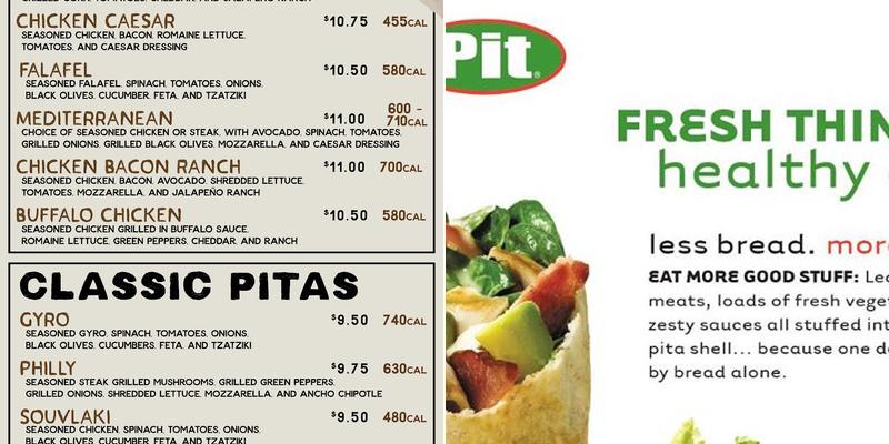 Pita Pit Menu