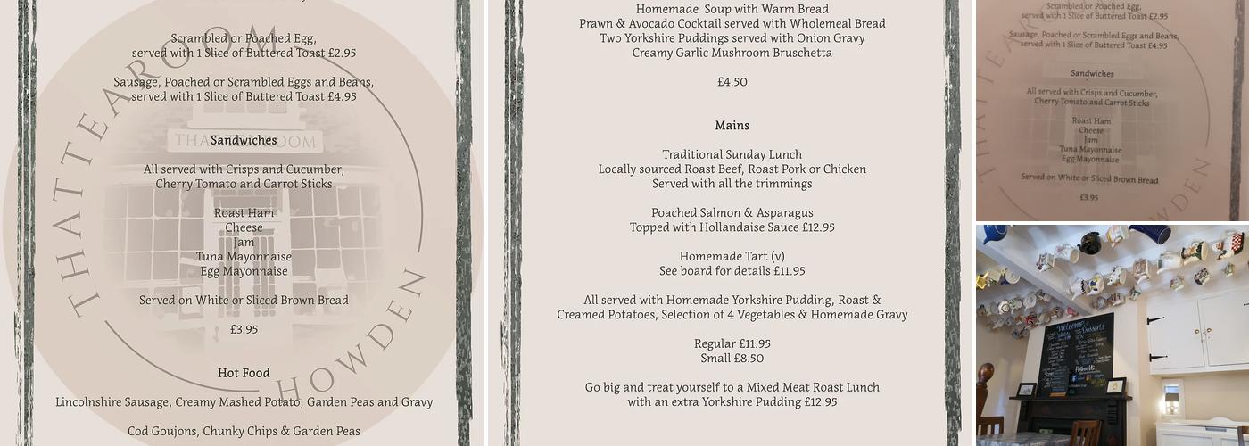 That Tea Room Menu