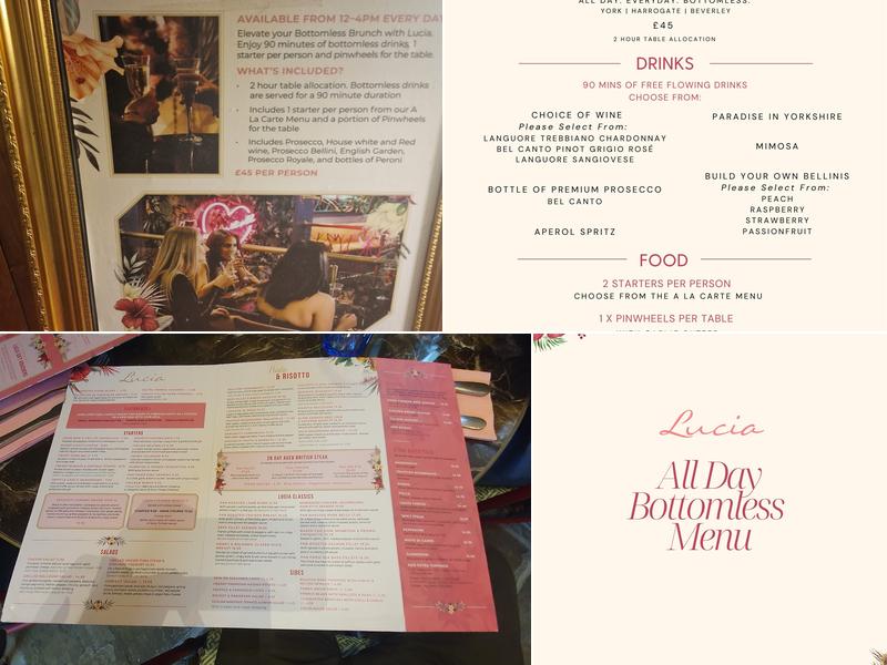 Lucia Wine Bar & Grill Menu