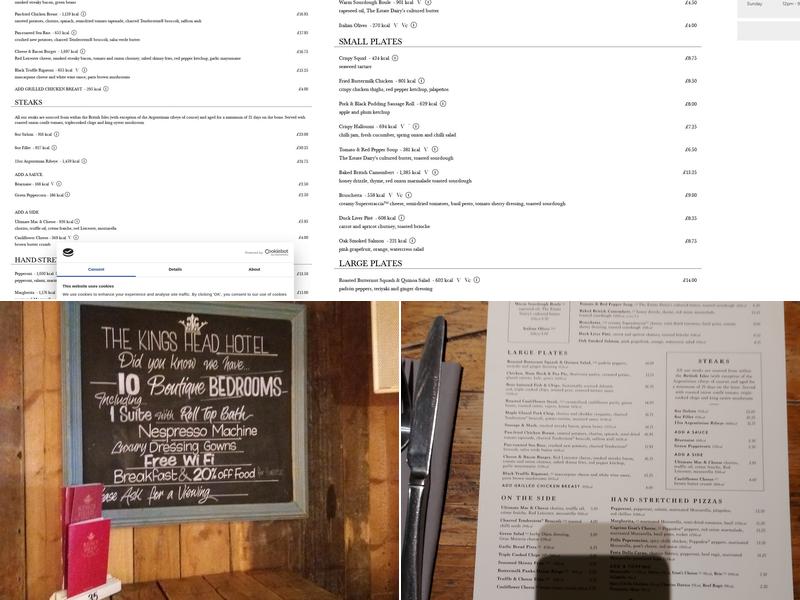 Kings Head Menu