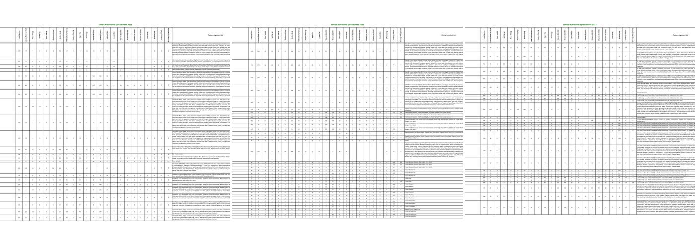 Jamba Menu