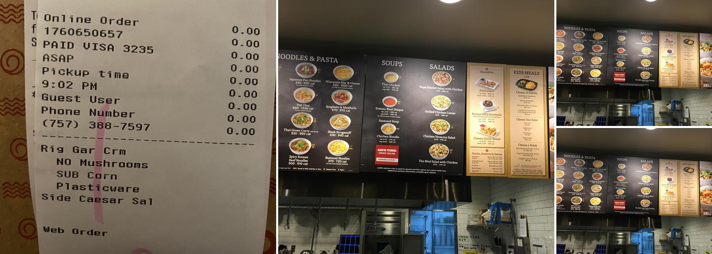 Noodles and Company Menu