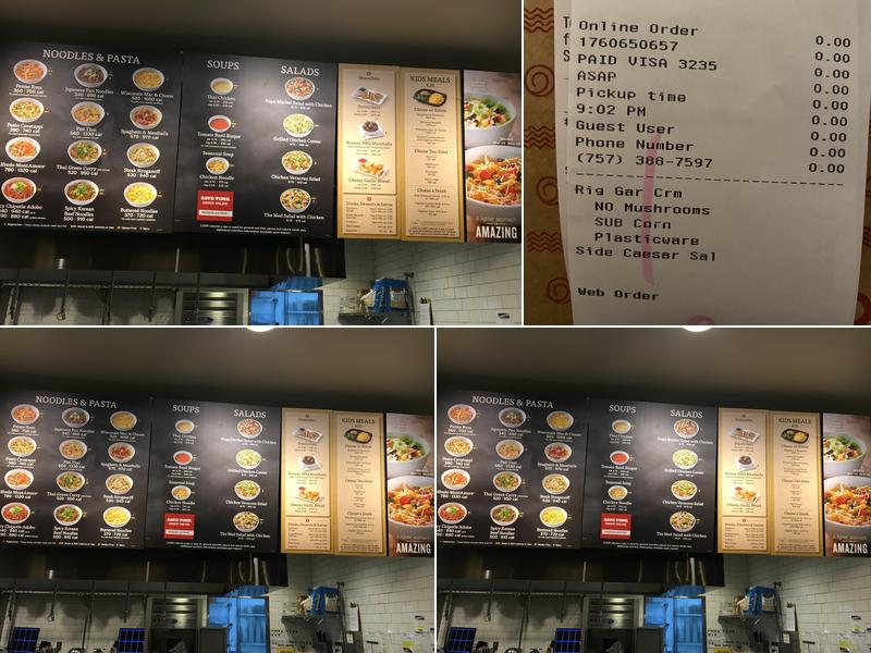 Noodles and Company Menu