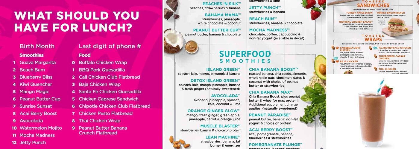 Tropical Smoothie Cafe Menu