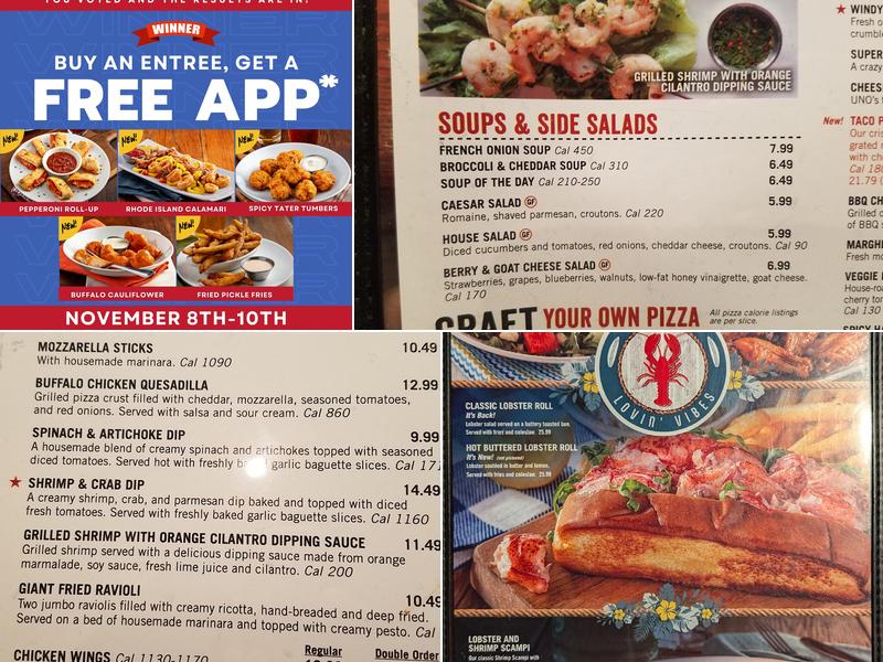 Uno Pizzeria & Grill Menu