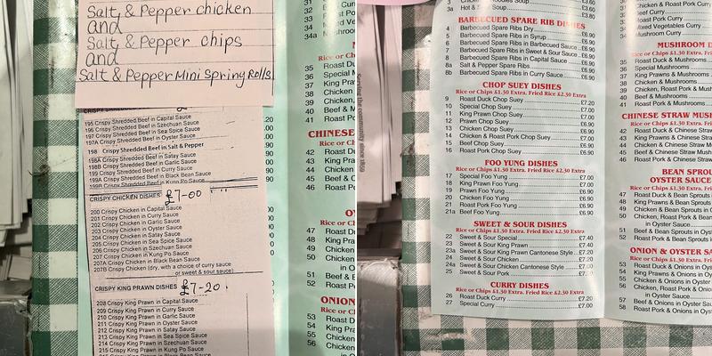 Kam San Chinese Take Away Menu