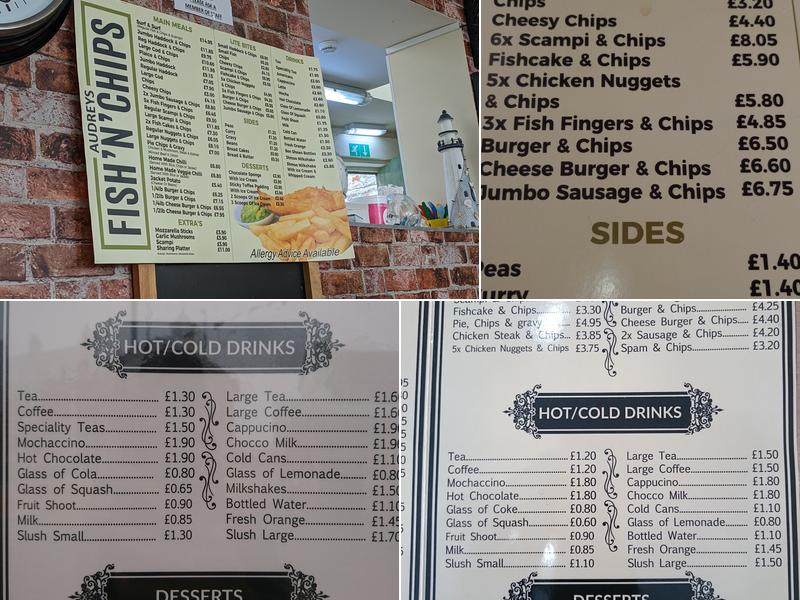 Audrey's Fish & Chips Menu