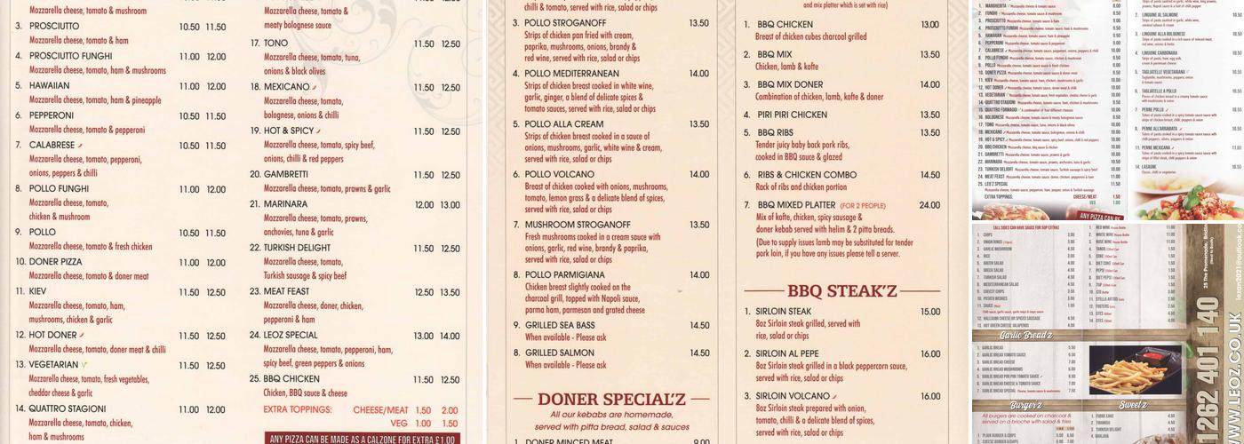 Leo'z Menu
