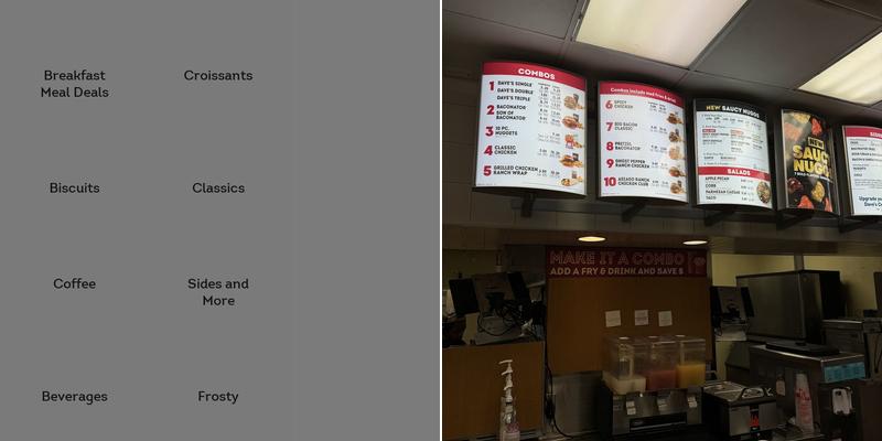 Wendy's Menu