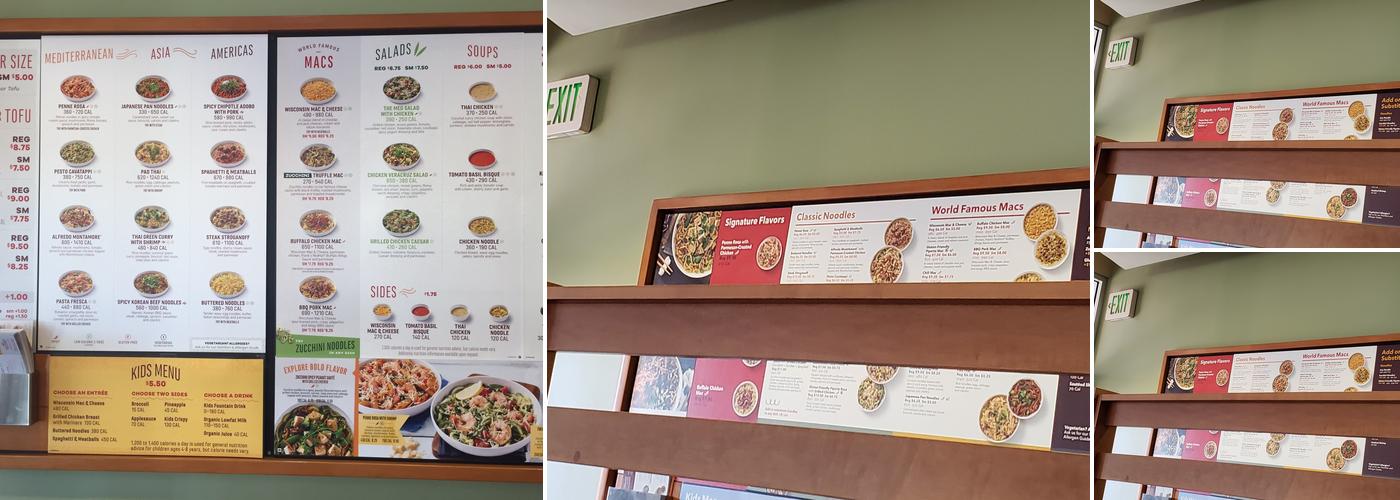 Noodles and Company Menu