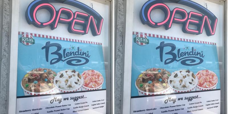 Rita's Italian Ice & Frozen Custard Menu