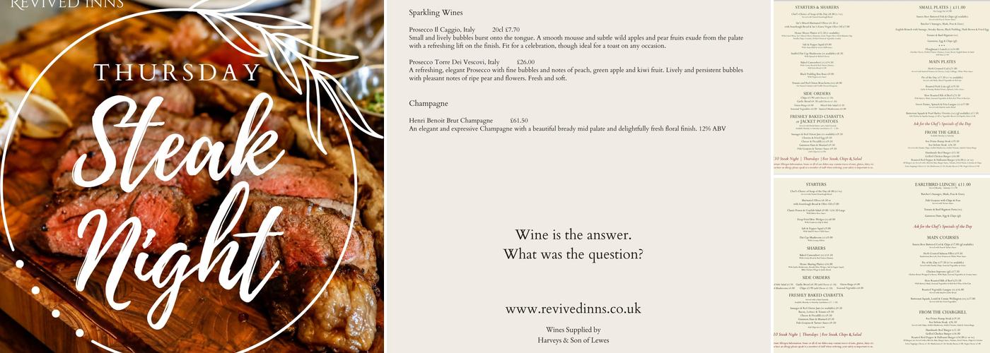 The Half Moon Inn Menu