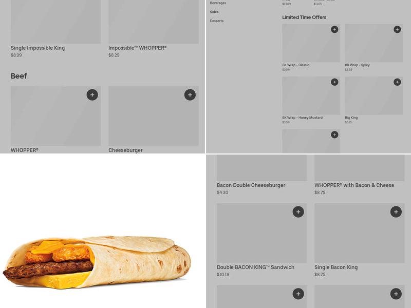 Burger King Menu