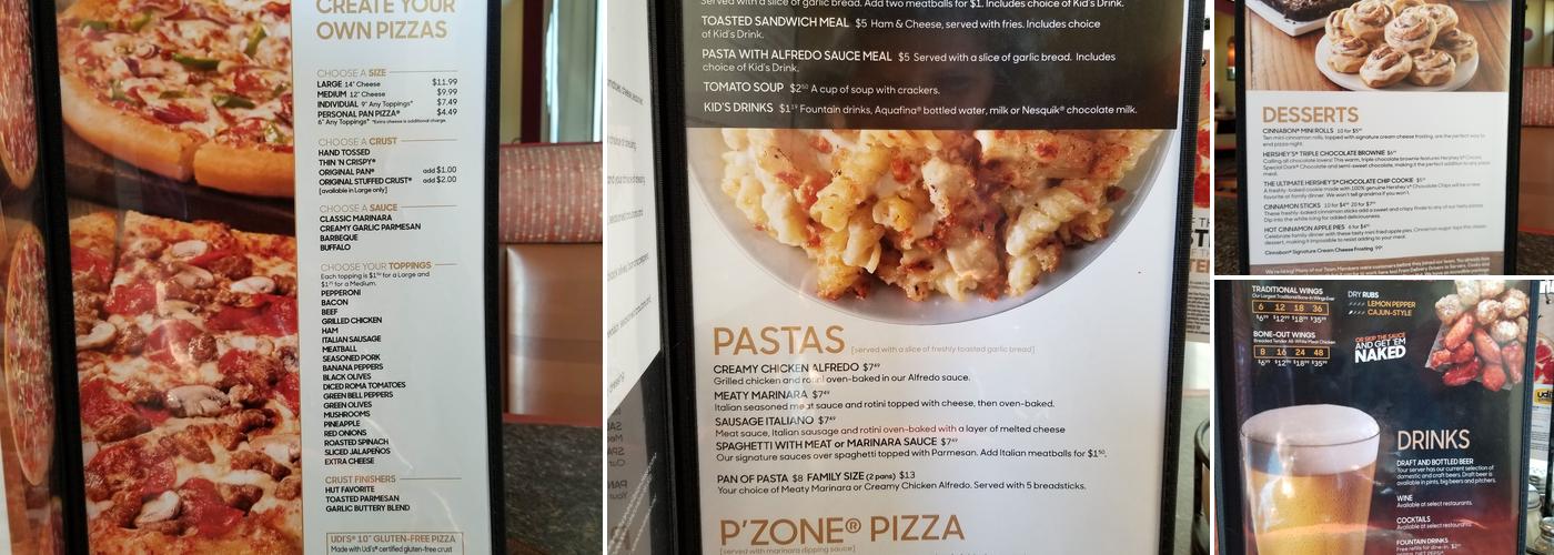 Pizza Hut Menu