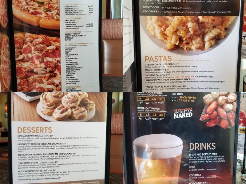 Pizza Hut Menu