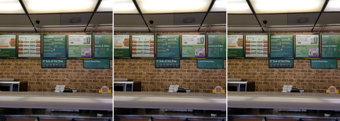 Subway Menu