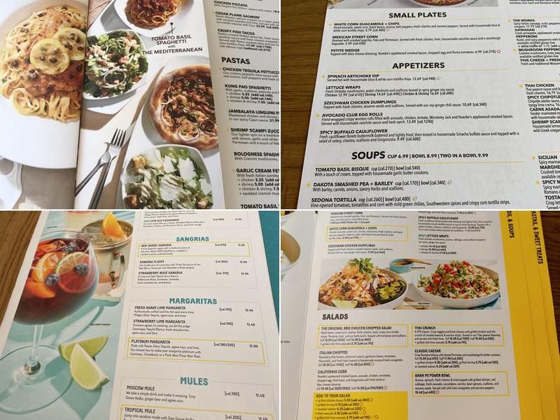 California Pizza Kitchen at Prudential Menu