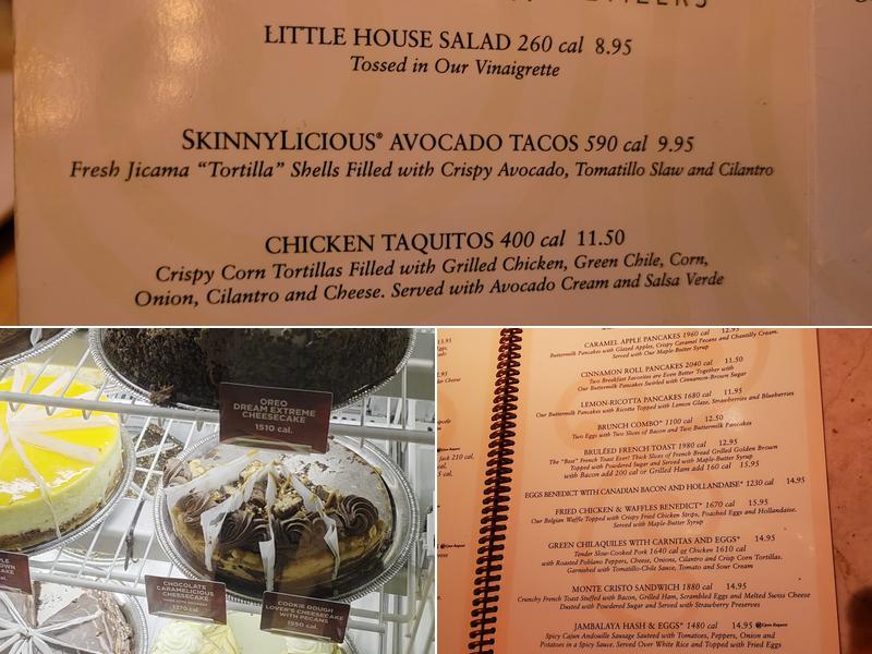 The Cheesecake Factory Menu
