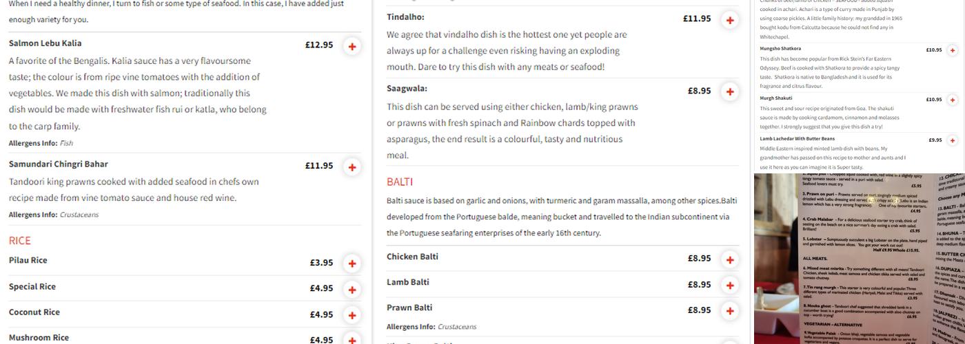 The Chilli Tree Asian Cuisine Menu