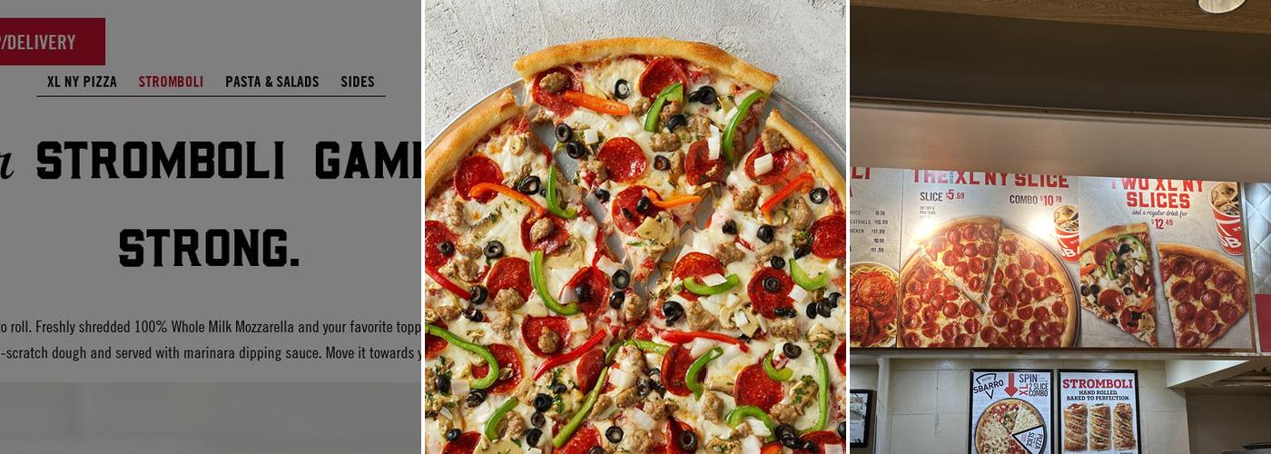 Sbarro Menu