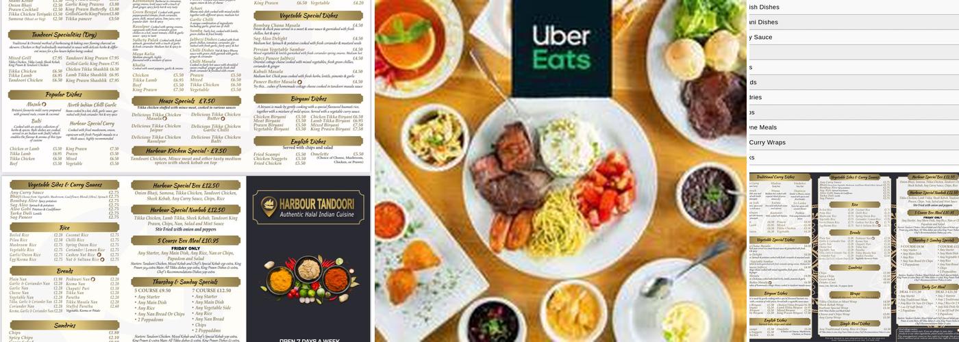 Harbour Tandoori Menu