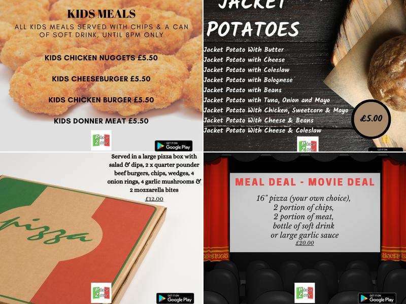 Pizza Zone Menu