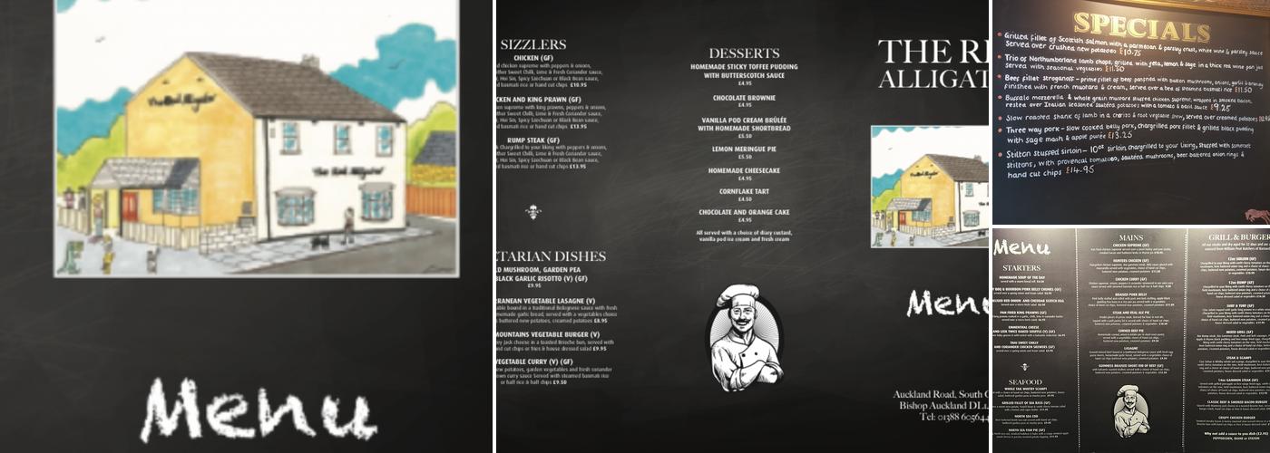 The Red Alligator Menu