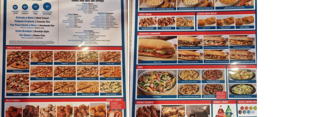 Domino's Pizza Menu