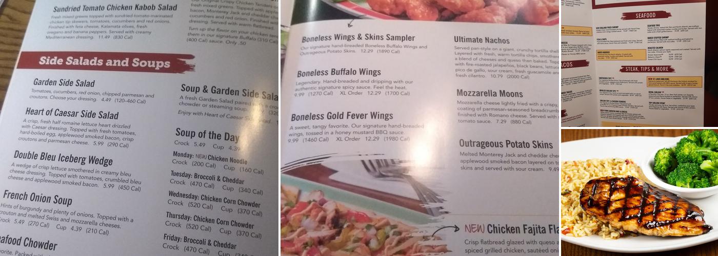 99 Restaurants Menu