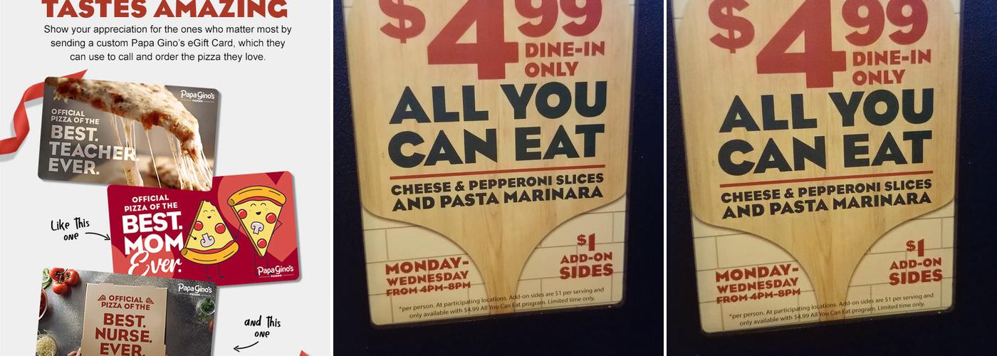 Papa Gino's Menu