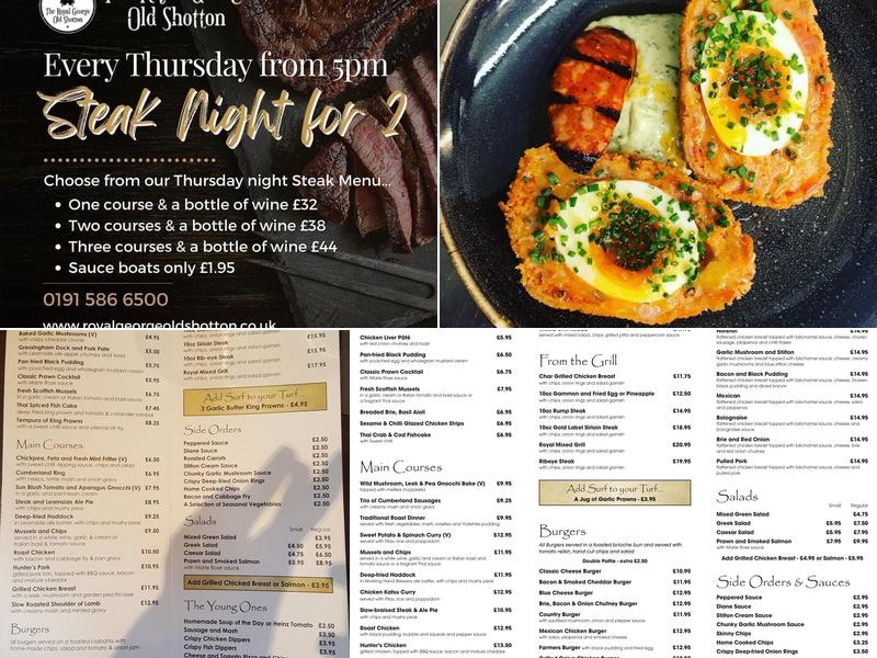 The Royal George Menu