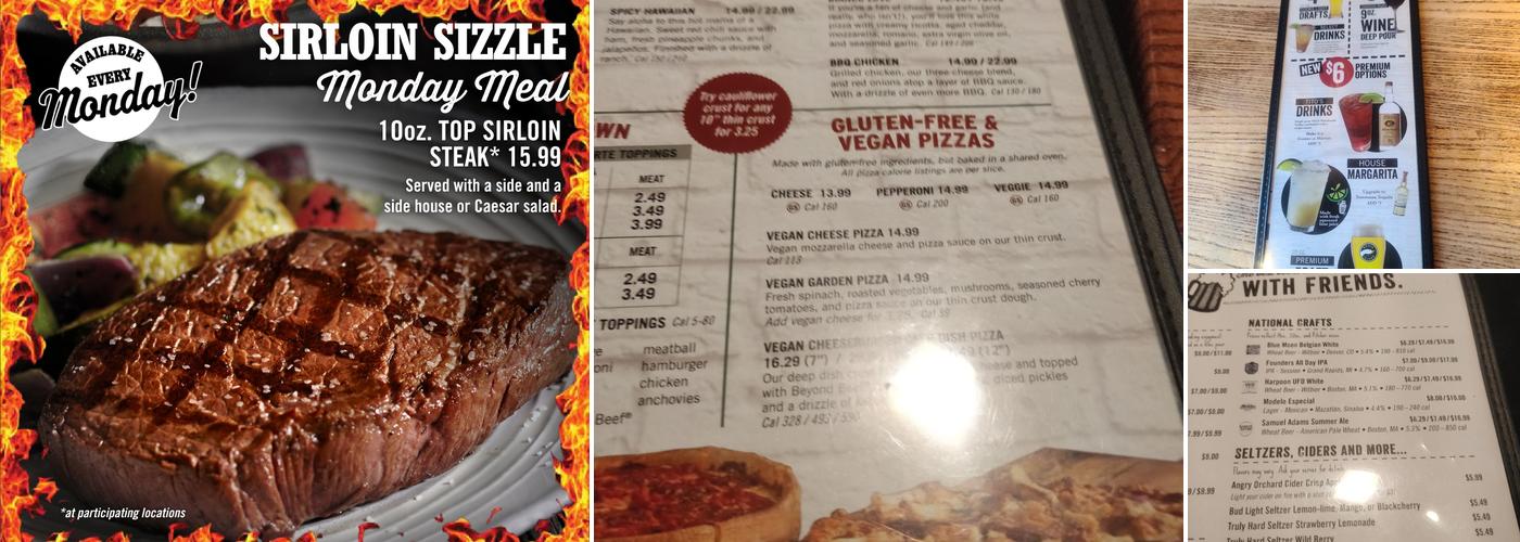 UNO Pizzeria & Grill Menu