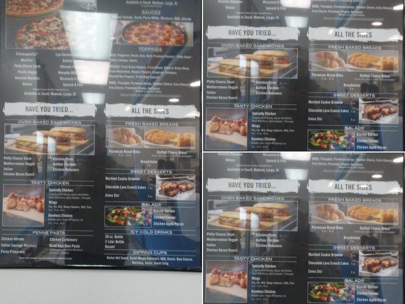 Domino's Pizza Menu