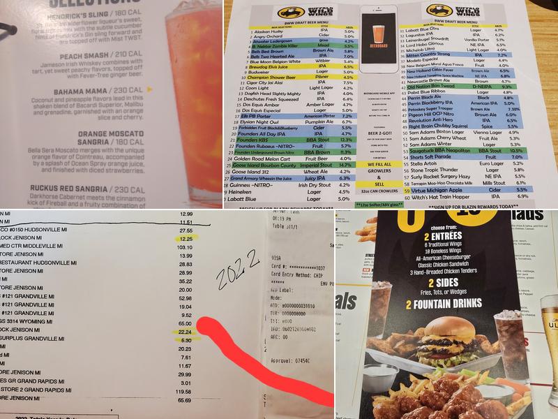 Buffalo Wild Wings Menu